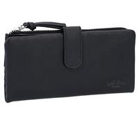 Gusti Geldbörse Leder-Vida Portemonnaie Geldbeutel Kartenetui Vintage Damen extra Münzfach Schwarz