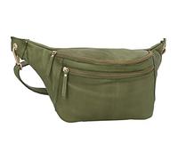 Gusti Gürteltasche Leder - Freya Damen und Herren Bauchtasche Hüfttasche Festivaltasche Handtasche Leder Grün
