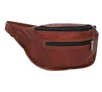 Gusti Gürteltasche Leder - Richard Damen und Herren Bauchtasche Hüfttasche Festivaltasche Vintage Braun Leder