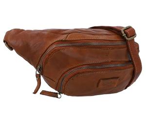 Gusti Gürteltasche Leder Sverre - Vintage Bauchtasche Leder für Damen & Herren - Praktische Hüfttasche mit 3 Fächern & Zippern