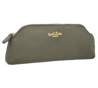 Gusti Kosmetiktasche Leder -Edla Damen und Herren Utensilientasche Kulturbeutel Waschtasche Schminktasche Kulturtasche Grau Leder