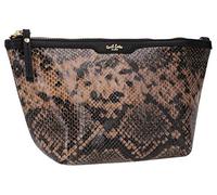 Gusti Kosmetiktasche Leder - Sille Utensilientasche Kulturbeutel Waschtasche Schminktasche Kulturtasche Schlange Optik