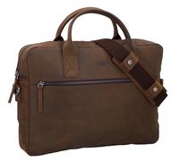 Gusti Leder Aktentasche Elijah - Unitasche Umhängetasche Arbeitstasche Messenger Bag Lehrertasche Businesstasche groß Laptoptasche Vintage Nussbaum Leder