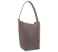 Gusti Leder Damen Shopper Lis - Grau Veloursleder mit Magnetverschluss und abnehmbarer Zusatztasche