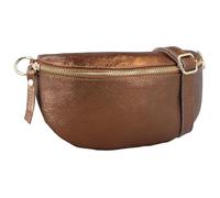 Gusti Leder Gürteltasche Brinja - Bauchtasche Umhängetasche Crossbody Tasche Ledertasche Damen Braun Glänzend Leder