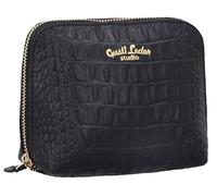 Gusti Leder Kosmetiktasche Leo - Utensilientasche Kulturbeutel Waschtasche Schminktasche Kulturtasche Schwarz Leder
