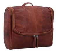 Gusti Leder Kulturbeutel Aidan - Waschtasche aus Echtleder für Damen und Herren - Kulturtasche Reise mit Aufhängehaken und Organizer-Fächern