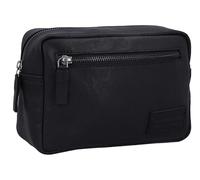 Gusti Leder Kulturtasche Carmina - Waschtasche Herren Damen Schwarz Leder