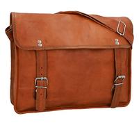 Gusti Leder Laptoptasche John - 15,4" Laptop Tasche - Business Tasche & Umhängetasche für Damen & Herren - Braun