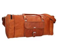 Gusti Leder Reisetasche Herren Harvey - Weekender Tasche Leder Braun Vintage - Saunatasche & Sporttasche aus Echtleder - Damen und Herren - Cognac