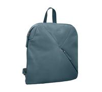 Gusti Leder „Sanna“ Damen-Rucksack Blau | Eleganter Cityrucksack aus Rindsleder mit verstecktem AirTag-Fach & Schlüsselanhänger | Flacher Tagesrucksack, Slim Daypack für Damen | 9X32.5X31 CM