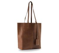 Gusti Leder Shopper Cassidy - Handtasche Damen aus Echtleder in Cognac - Umhängetasche Laptoptasche 13 Liter - Ledertasche Damen Groß