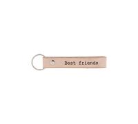 Gusti Schlüsselanhänger Leder - Shelton Schlüsselband Lederanhänger aus Leder Braun mit Gravur "Best friends"