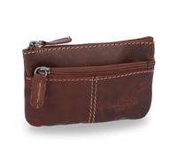 Gusti Schlüsseltasche Leder kompakt - Schlüsseltasche klein aus echtem Leder braun Vintage Schlüsseletui mit Reißverschluss für Damen Herren Autoschlüssel Organizer Schlüsselanhänger Tasche