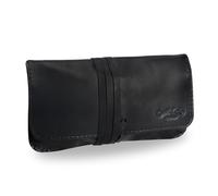 Gusti Tabaktasche Leder - Jesse Damen und Herren Tabaktasche Drehertasche Tabakbeutel Feinschnittbeutel Schwarz Leder