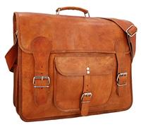 Gusti Umhängetasche Herren Leder - Leon Handtasche Ledertasche Vintage Braun Aktentasche Lehrertasche Aktentasche Arzttasche Schultasche Leder