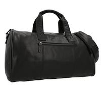 Gusti Weekender Herren Leder - Hall | Reisetasche 25L aus schwarzem Büffelleder | Sportlich, elegant & vielseitig als Handgepäck, Sport- & Alltagstasche