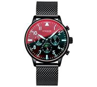 Gute Herrenuhr,Automatische Mechanische Armbanduhr,Schwarz Analog,Datum,Edelstahl.S Armband,Sportuhren,Geschenk (Schwarz)