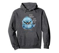 Guten Morgen Ganz dünnes EIS - Übellauniger Vogel Pullover Hoodie, Unisex für Erwachsene, Anthrazit Meliert, XL