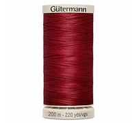 Gutermann 2T200Q/2453 | 2453-Dk Red 100% gewachste Baumwolle Quilt-Nähgarn | 200 m