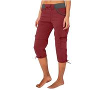 Gutschein zum ausdrucken Caprihose Damen Sommer 7/8 Hose Baumwolle Arbeitshose Hohe Taille Sommerhose Einfarbig Sporthose Regular Fit Caprihose Freizeithose Jogginghose mit Taschen Arbeitshose