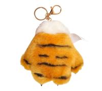 Gvblkq Tiger Paw Keychain, Stuffed Tiger Paw Keychain, Cute Tiger Paw Plush, Cartoon Paws Keychain, Portable Paw Plush Keychain, Tiger Paw Backpack Charm, Plush Tiger Paw Keychain
