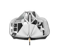 Gvblkq Travel Electronics Organizer, 180° Opening Organizer Bag, Compact Tech Case, Battery and Cable Storage for Daily Essentials, Ideal for Travel, Home, 10.24x5.91x3.74 inches