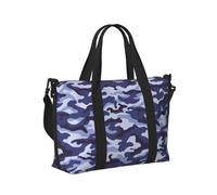 GVYGVY Laptop-Tragetasche für Damen, Arbeit über Nacht - Camouflage-Blau, Wochenendtasche für Damen, Reisen, Fitnessstudio, Reisetasche für Herren, persönliche Gegenstände, Crossbody-Tasche für Herren