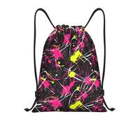 GVYGVY Rucksack mit Kordelzug, abstrakter rosa Batikdruck, spritzwassergeschützt, kleiner Turnbeutel mit Kordelzug, für Damen und Herren, Sporttasche, Rucksack für Reisen, Schwimmen, Strand