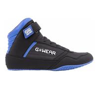Gwear Classic High Tops - Bodybuilding und Fitness Schuhe mit Logo leicht bequem perfekt für Gym Sport Krafttraining (schwarz / blau, EU Schuhgrößensystem, Erwachsene, Herren, Numerisch, M, 40)