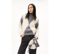 ARMEDANGELS GWYNEIRAA ARGYLE - Damen Pullover Loose Fit aus Mohair-Woll Mix iron cast-oatmilk L