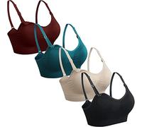 GXXGE Damen Gxe-635-bbrb-3xl BH, Undurchsichtige, 4 Stück (schwarz, beige, Rosered blau), 3XL Mehr (4er Pack)