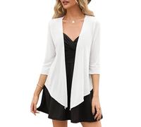 Gyabnw Damen Bolero Chiffon Elegant Bolerojacke Leicht Jäckchen 3/4 Ärmel Dünne Schulterjacke