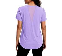 Gyabnw Sport Tshirt Damen Fitness Kurzarm Atmungsaktiv Funktionshirt Oberteile Rundhals TopLaufshirt Yoga UV Shirt