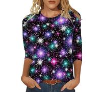 Gyaimxfu Glitzer Shirt Damen Pailletten Elegant Bluses V-Ausschnitt Glitzershirt Grace Over the Top Lässig T-Shirt Festliche Oberteile Glitzershirt Für Club Silvester
