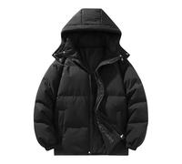 Gyaimxfu Winterjacke Damen mit Kapuze Warm Steppjacke Winter Outdoor Kapuzejacke Baumwolle Puffer Jacke Loose Daunenjacke Frauen Wattierte Jacke Übergangsjacke