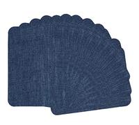 GYGYL 12 Pieces Premium Quality Denim Iron-on Jean Patches, Inside & Outside Strongest Glue 100% Cotton of Deep Blue Repair Decorating Kit, Size 3" by 4-1/4" (7.5 cm x 10.5 cm)