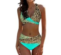 Gyios Badeanzug Sexy Bikini Mit Hoher Taille Für Damen - Zweiteiliges Badebekleidungsset Strand, Pool Und Sommerurlaub Badebekleidung Bikinis Damen-bl-XL