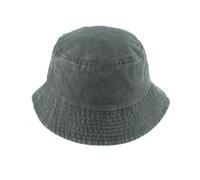 Gyios Fischerhut Hut Kappe Gewaschener Denim-eimerhut Für Herren Und Damen, Faltbar, Solide Hip-hop-Fischer-Panama-Sommer-sonnenkappe-grau-erwachsenenkopf 56-59 cm
