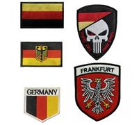 Gykutix 5 Stück Deutschland Patch Klett Stickerei Deutschland Flagge Patches Klett Deutsch Applikationen für Bundeswehr Patch Taktische Militär Kleidung Rucksack Baseballkappe Uniform Weste