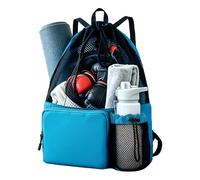Gym Bag | Swimming Large Waterproof Portable Gear Storage Mesh Swim Bag | Breathable Quick Dry Sports Organizer Backpack Style | Lightweight Durable Fitness Equipment Carrier | Multi Pocket Travel Tra