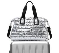 Gym Bags for Men - Oxford, 52 x 35 x 21 cm, wasserdichter Sport-Rucksack, modische Overnight Duffle Tasche, Travel Fitness Bag für Outdoor, Road Trip, Camping, Workout, Sport, Yoga, silber, Consulte