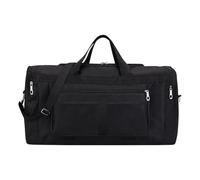 Gym Bags, Large Capacity Duffel Bag, Waterproof Oxford Training Handbag, Multi-Compartment Fitness Backpack, Shoulder Strap Design, Black 1 Pack, for Yoga, Camping, and Daily Use