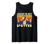 Gym Jesus is My Spotter Christian Workout Lifting Männer Frauen Tank Top
