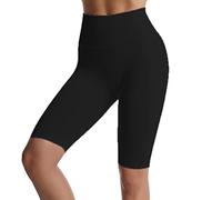 Gym Shorts Damen Push Up, Sport Leggings Damen Kurz,Sportleggins Damen High Waist Boom Booty Gerippte Yoga Hose Knielang Fitness Running Volleyball Sporthose Sportleggings Laufshorts für Frauen