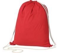 Gymbag / Sportbeutel / Turnbeutel aus Baumwolle / Farbe: rot
