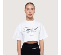 GymBeam Earned Cropped T-Shirt für Frauen in White L