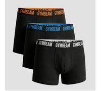 GymBeam FIT Boxershorts 3er-Pack für Männer in Black XXL
