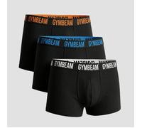 GymBeam FIT Trunks 3er-Pack für Männer in Black XXXL