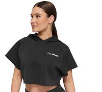GymBeam Hoodie Damen cropped oversize mit Kurzarm in Schwarz 1 St
